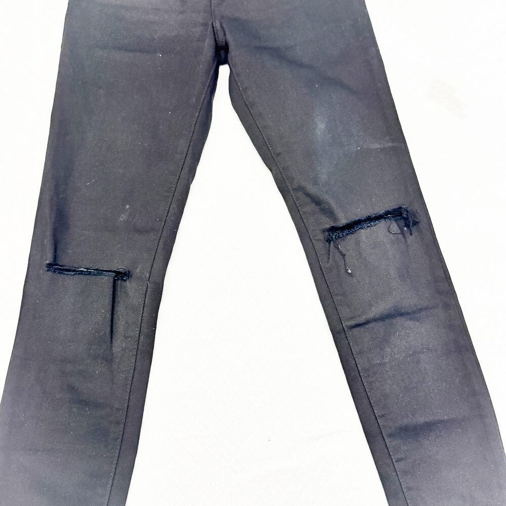 Mott & Bow Mid-Rise Skinny Black Denim Jeans Zip Fly Size 27 x 30 - Picture 4 of 9